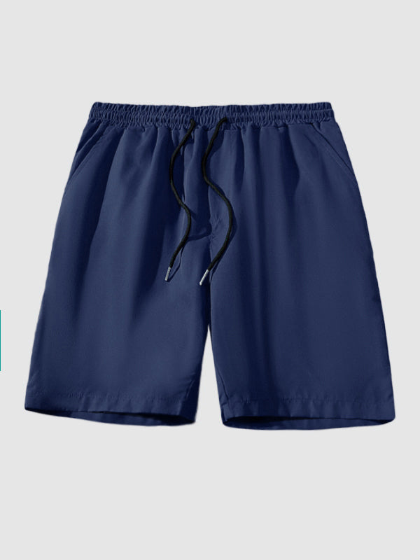 Men's solid color casual versatile quick-drying shorts