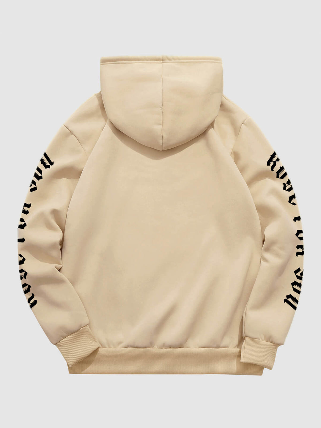 Men's Rose Letter Kangaroo Pocket Pullover Hoodie