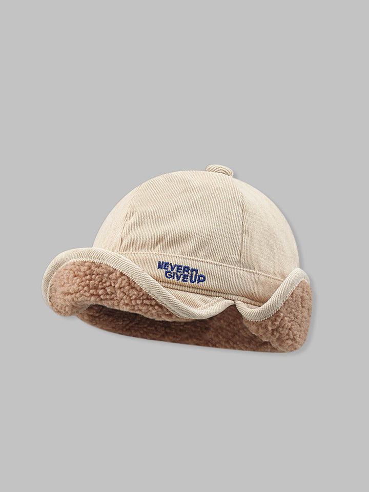 Men's Corduroy Sherpa Lining Warm Earflaps Hat