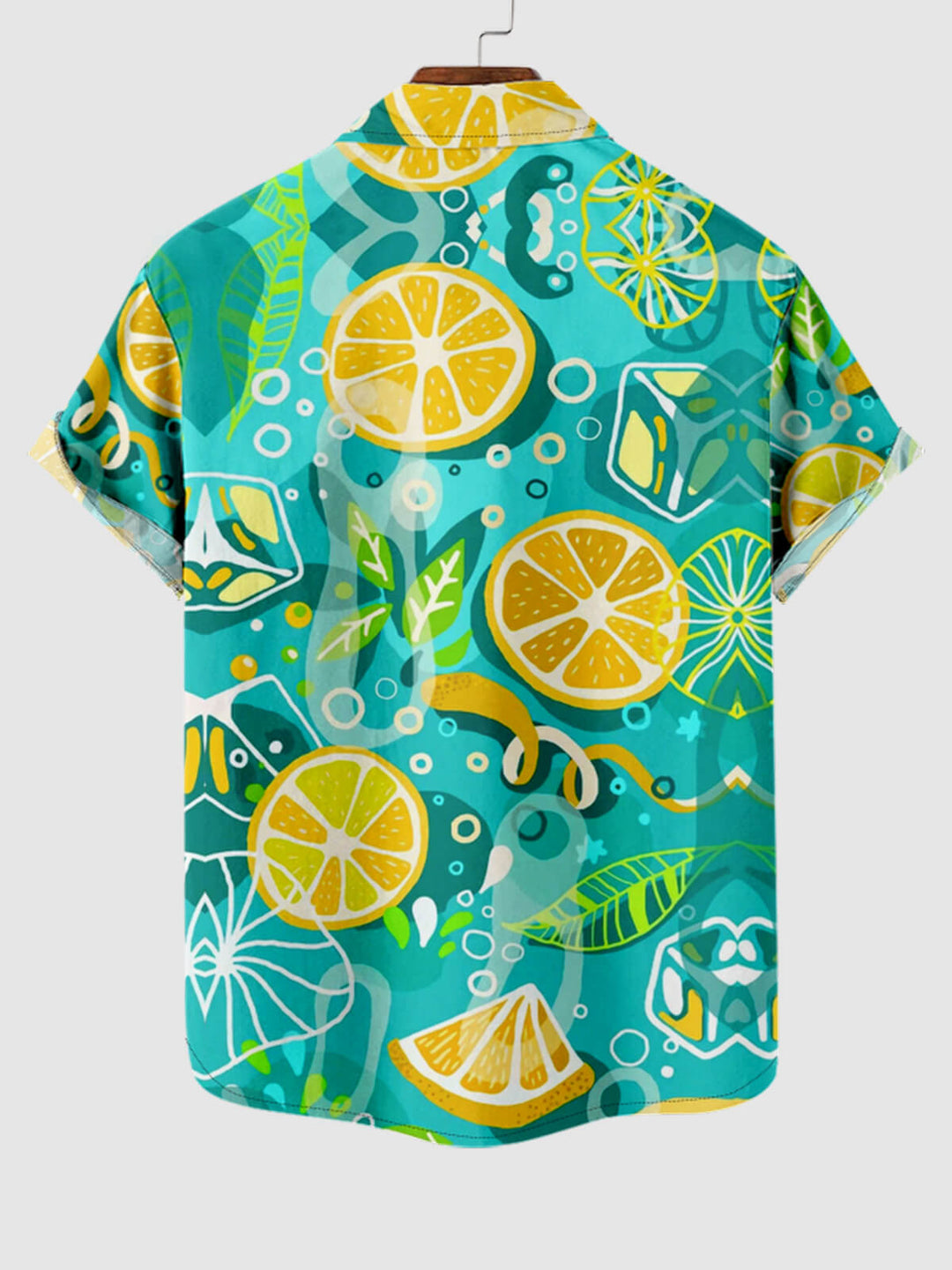 Men's Hawaiian 3D Fruit Print Beach Casual Short Sleeve Shirt