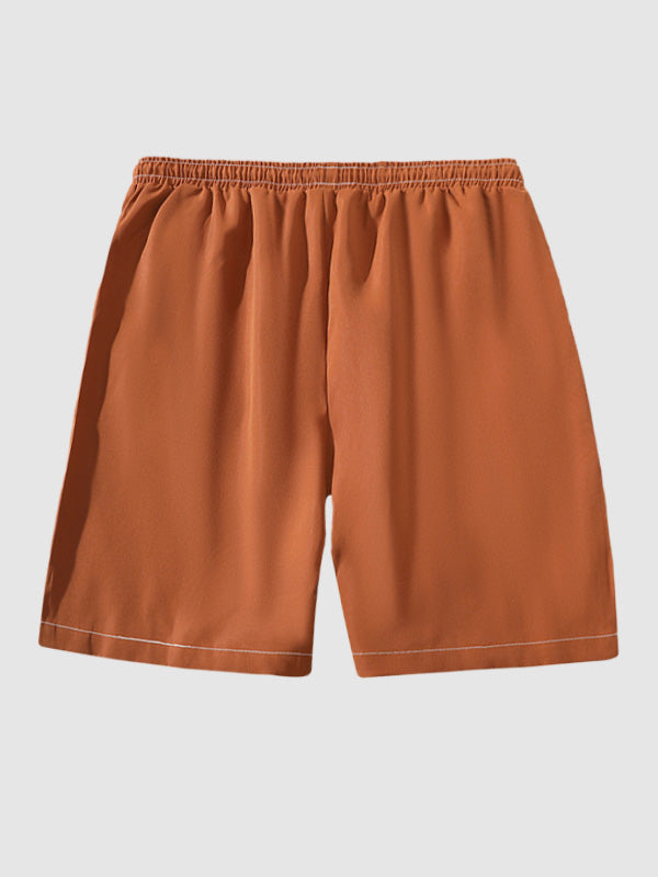 Men's solid color casual versatile quick-drying shorts