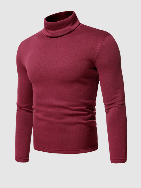 Slim-Fit Long Sleeve Turtleneck Base Layer T-shirt