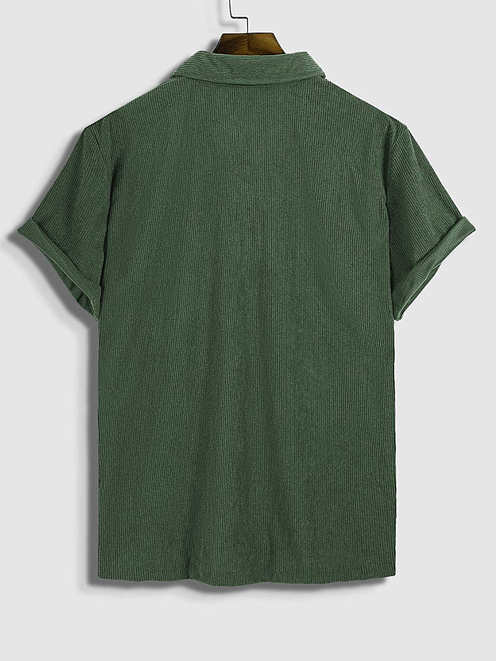 Men's Corduroy Short Sleeve Shirt