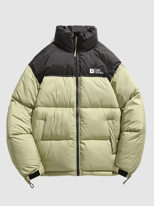 Men's Two-color stand collar zipper Ultralight Down Jacket