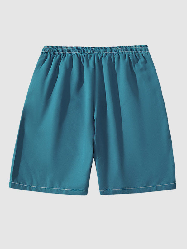 Men's solid color casual versatile quick-drying shorts