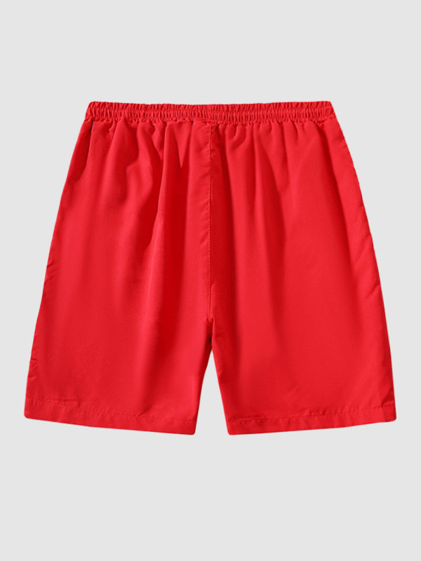 Men's solid color casual versatile quick-drying shorts