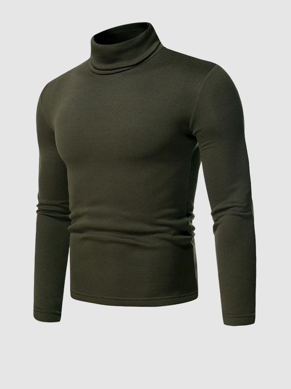 Slim-Fit Long Sleeve Turtleneck Base Layer T-shirt