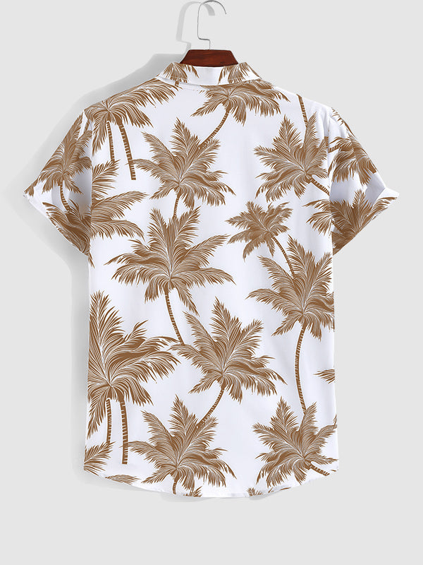 Men's Resort Style Printed Casual Short Sleeve Shirt