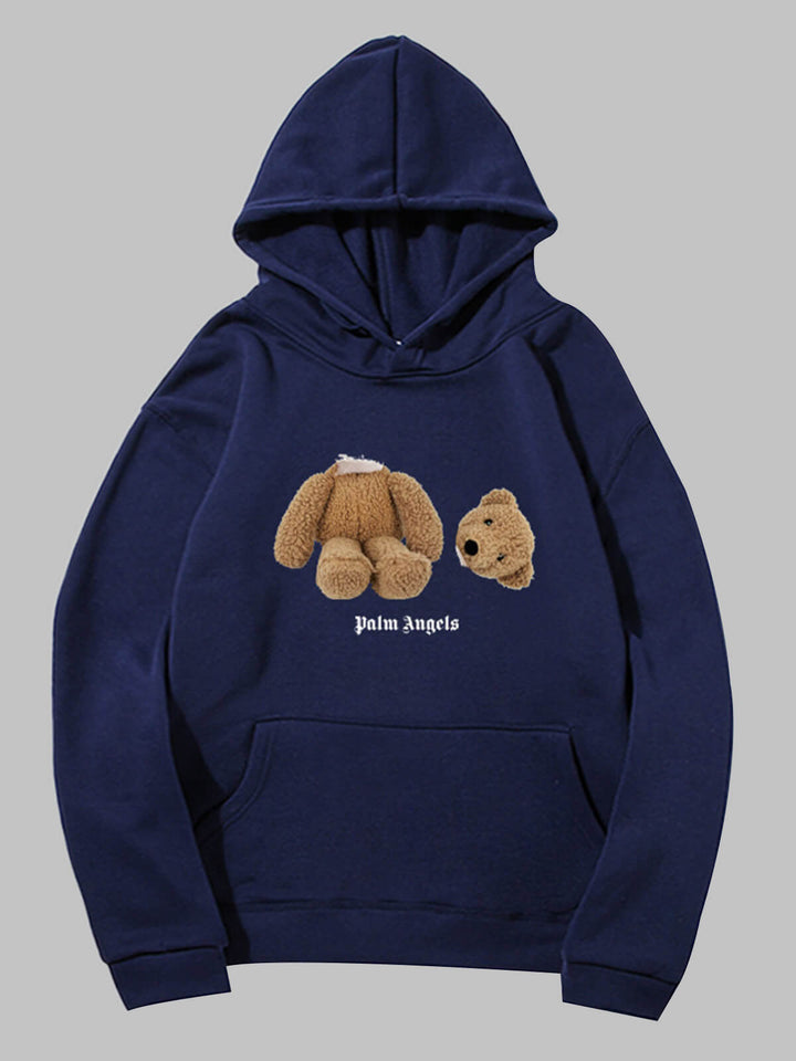 Men's palm-dead bear pattern hoodie