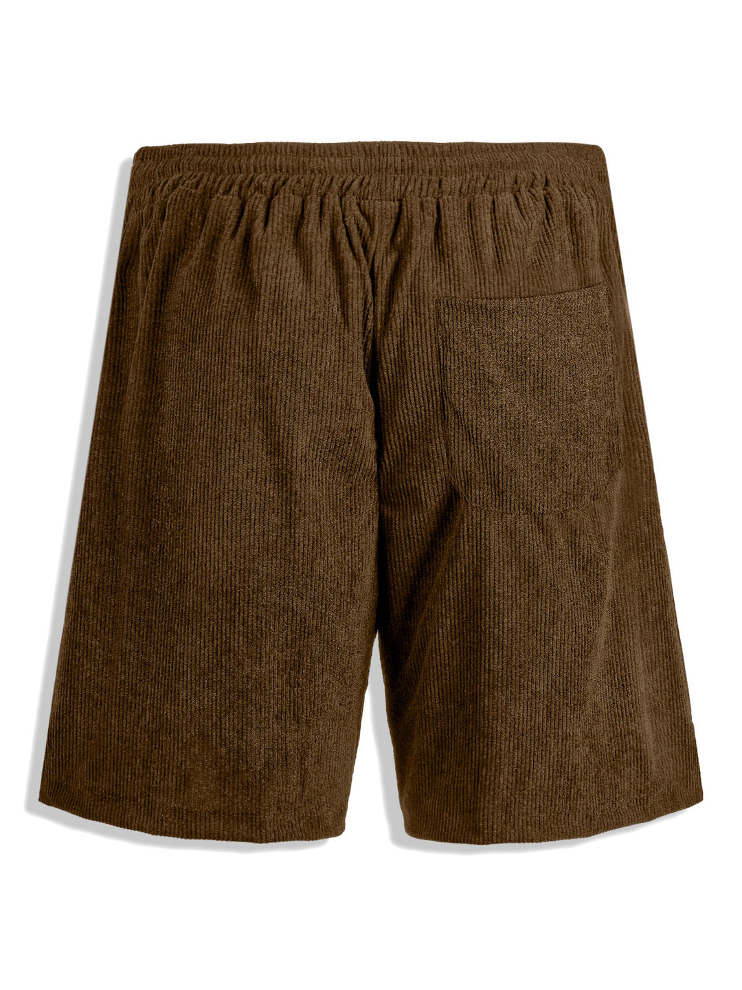 Men's Corduroy Solid Color Drawstring Casual Shorts