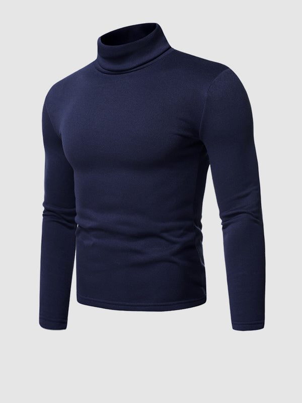 Slim-Fit Long Sleeve Turtleneck Base Layer T-shirt