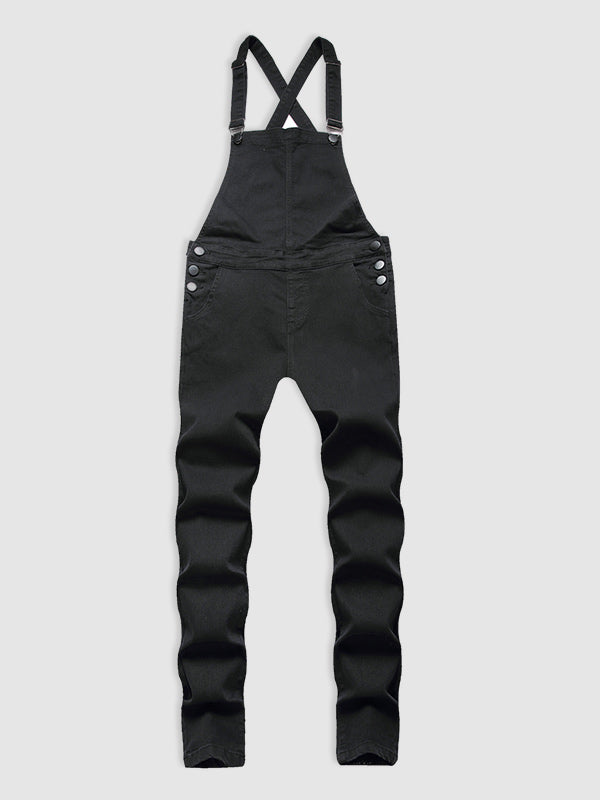 Men's denim overalls