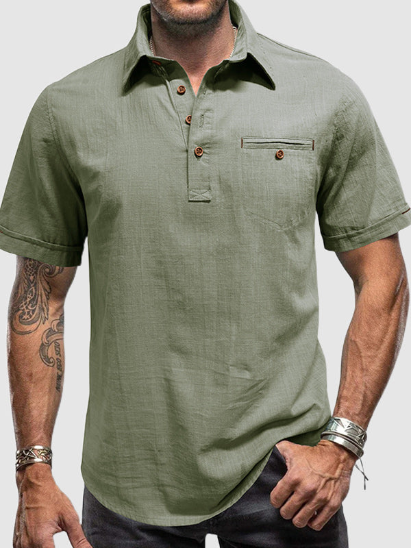 Men's Hawaiian beach casual lapel short-sleeved polo