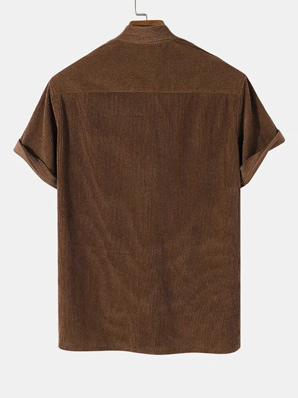 Men's Corduroy Short Sleeve Shirt