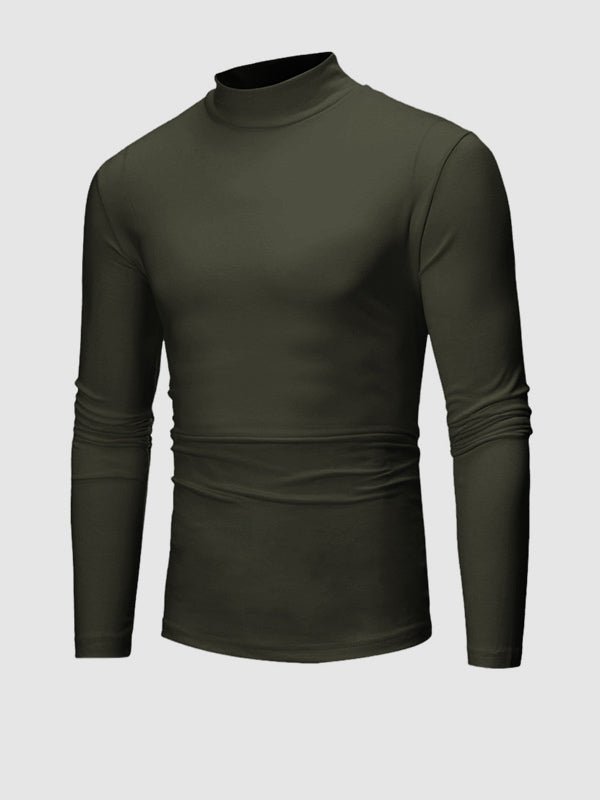 Unisex Solid Color Lightweight Fleece Skin-friendly Basic Pullover T-shirt