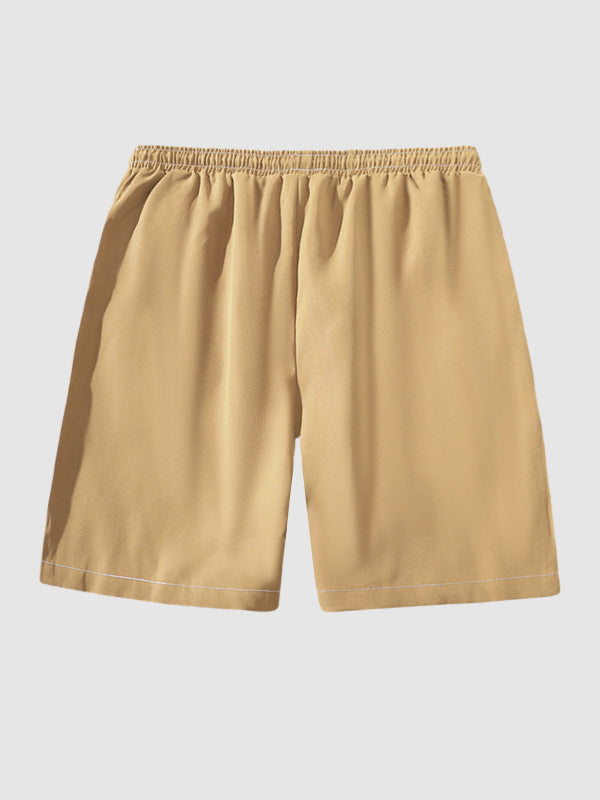 Men's solid color casual versatile quick-drying shorts