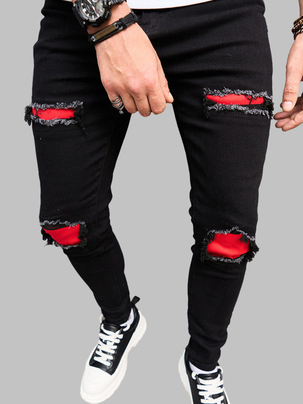 Men's ripped contrast denim  Jeans