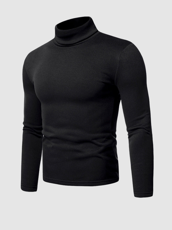 Slim-Fit Long Sleeve Turtleneck Base Layer T-shirt