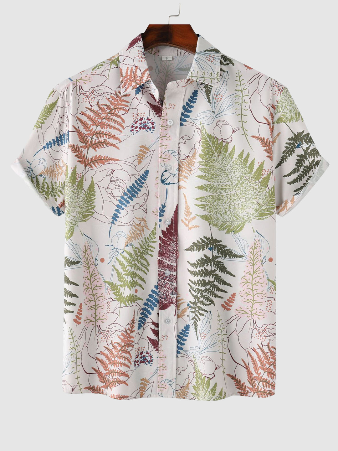 Men's Floral Print Casual Short Sleeve Shirt