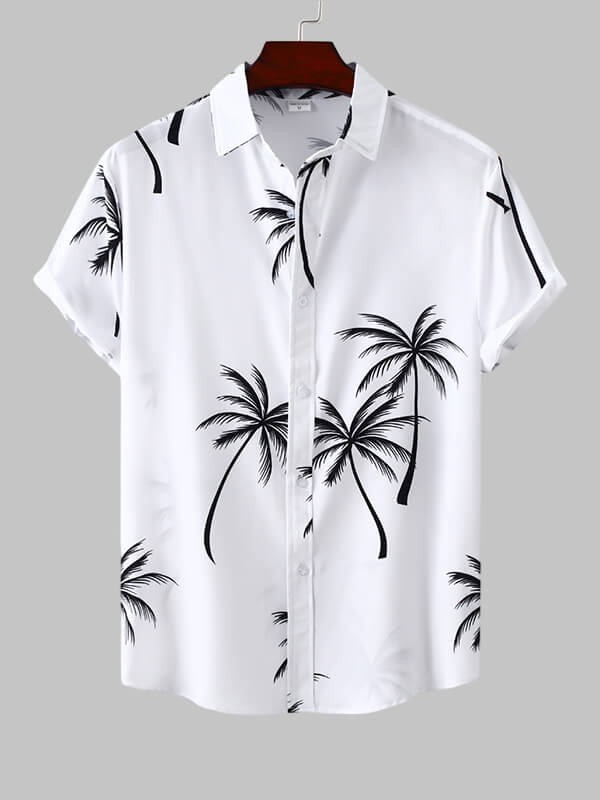 Men's Hawaiian Floral Print Resort Short Sleeve Shirt