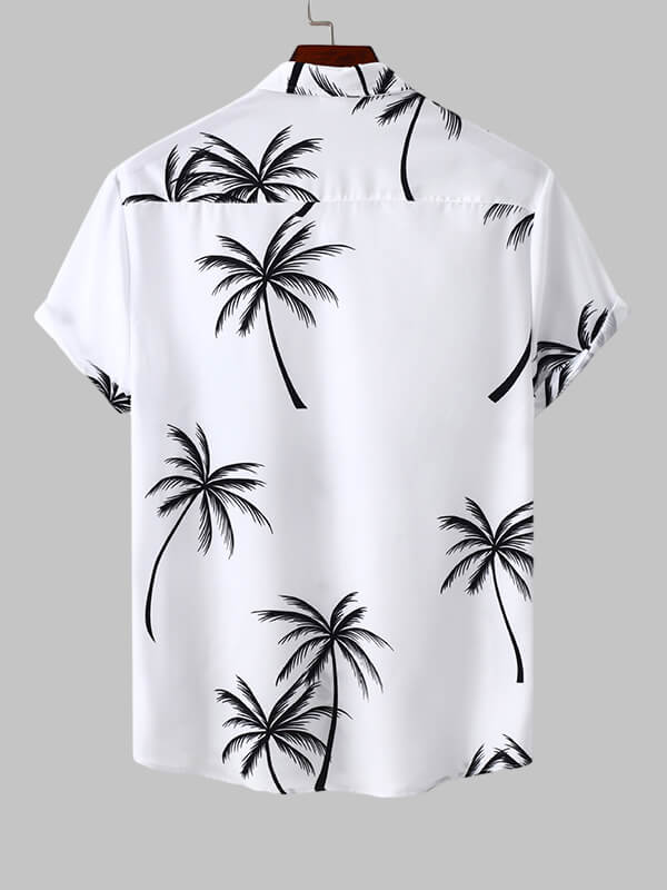 Men's Hawaiian Floral Print Resort Short Sleeve Shirt