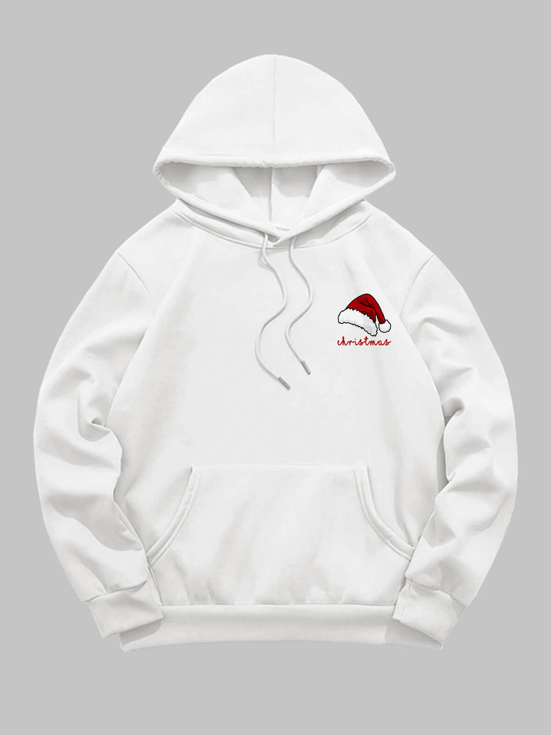 Men's Casual Christmas Print Pocket Design Hoodie