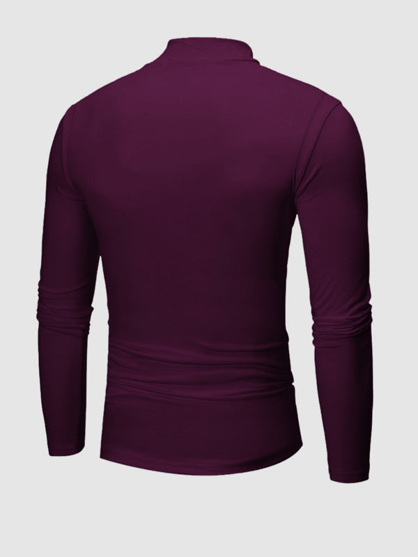 Unisex Solid Color Lightweight Fleece Skin-friendly Basic Pullover T-shirt