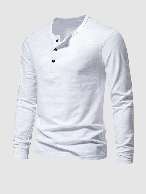 Men's Solid Color Basic Base Layer T-Shirt.