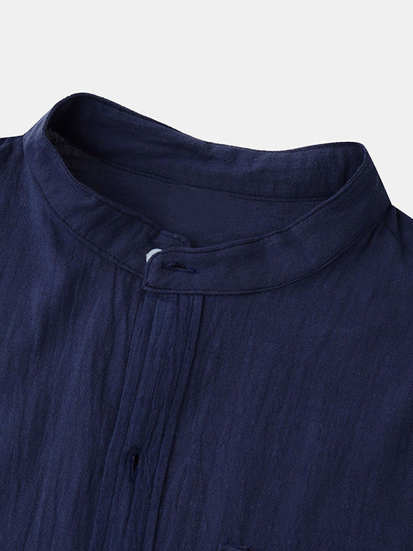 Men's Plain Basic Long Sleeve Shirt