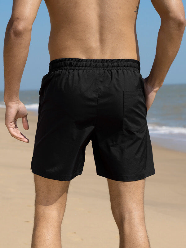 Men's Solid Color Casual Quick-Drying Beach Shorts