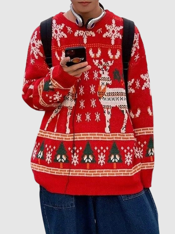 Men's Christmas Winter Deer Warm Sweater