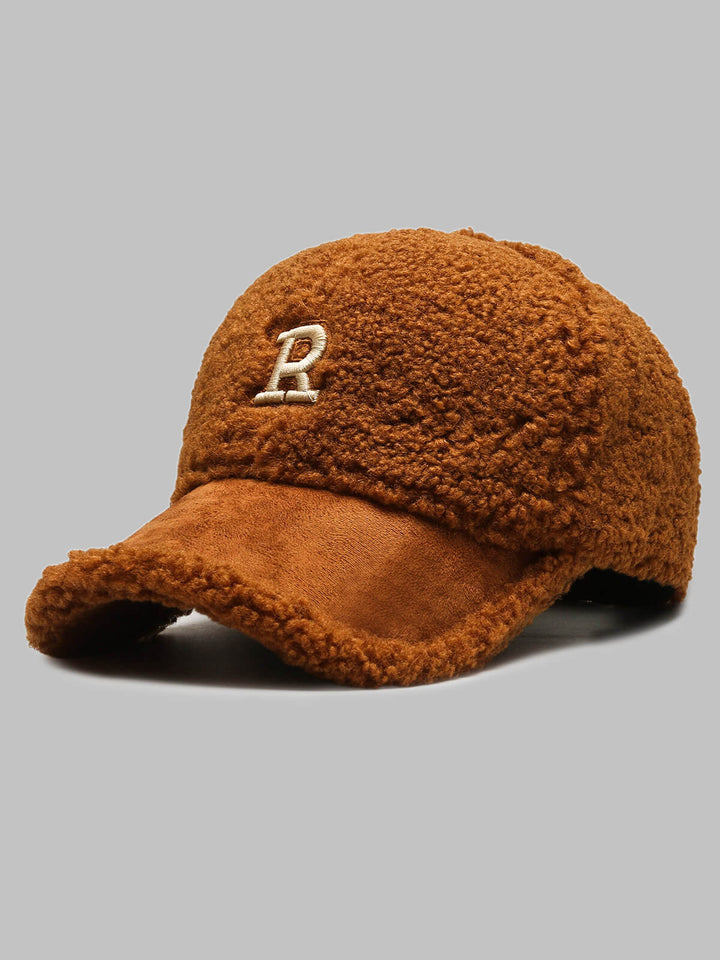 Men's Plush Winter Warm Letter Baseball Cap