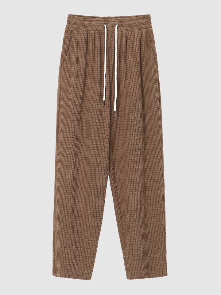 Men's solid color corduroy textured casual pants