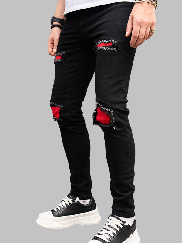 Men's ripped contrast denim  Jeans