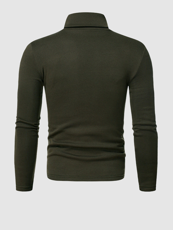 Slim-Fit Long Sleeve Turtleneck Base Layer T-shirt