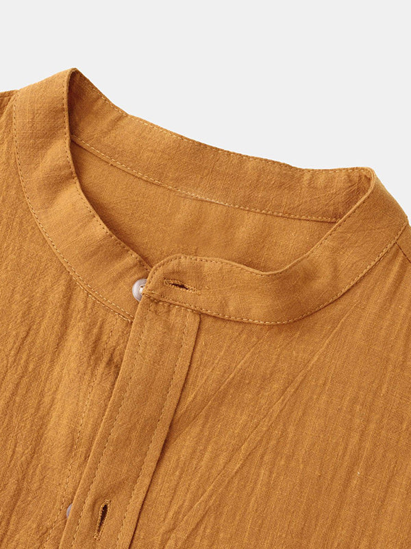 Men's Plain Basic Long Sleeve Shirt