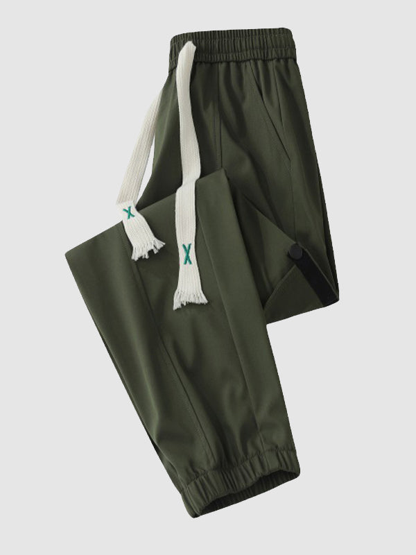 Men's Drawstring Double Pocket Cargo Pants