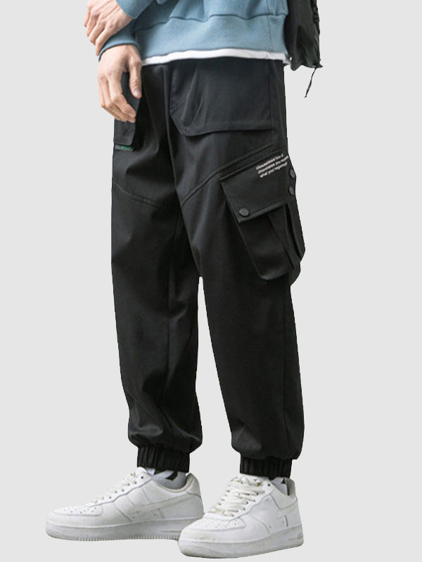 Men's multi-pocket drawstring cargo pants