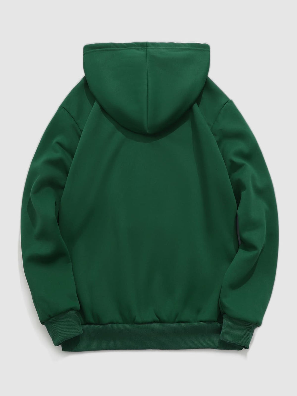 Men's "BROOKLYN" fleece printed letter hoodie green