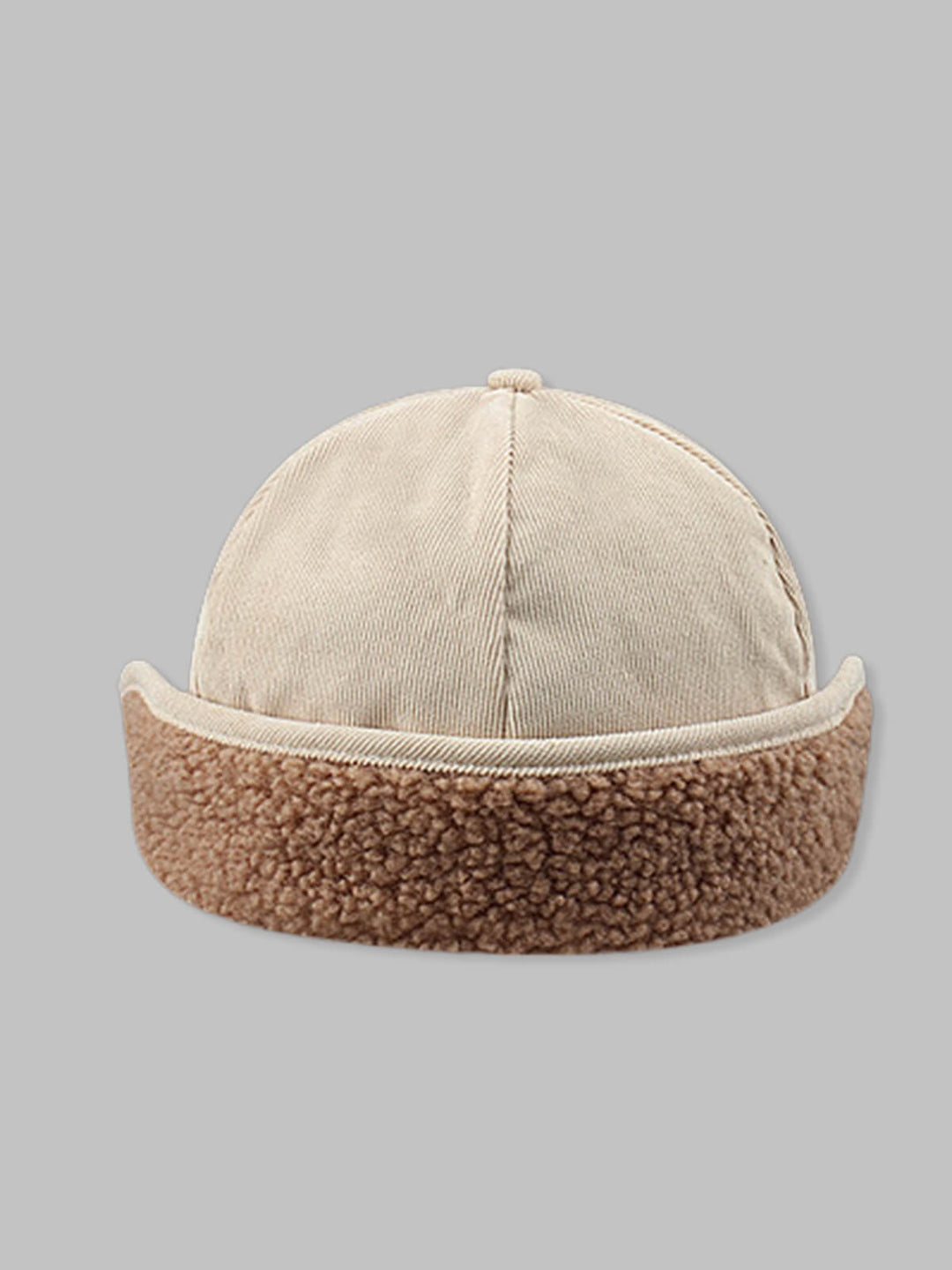 Men's Corduroy Sherpa Lining Warm Earflaps Hat