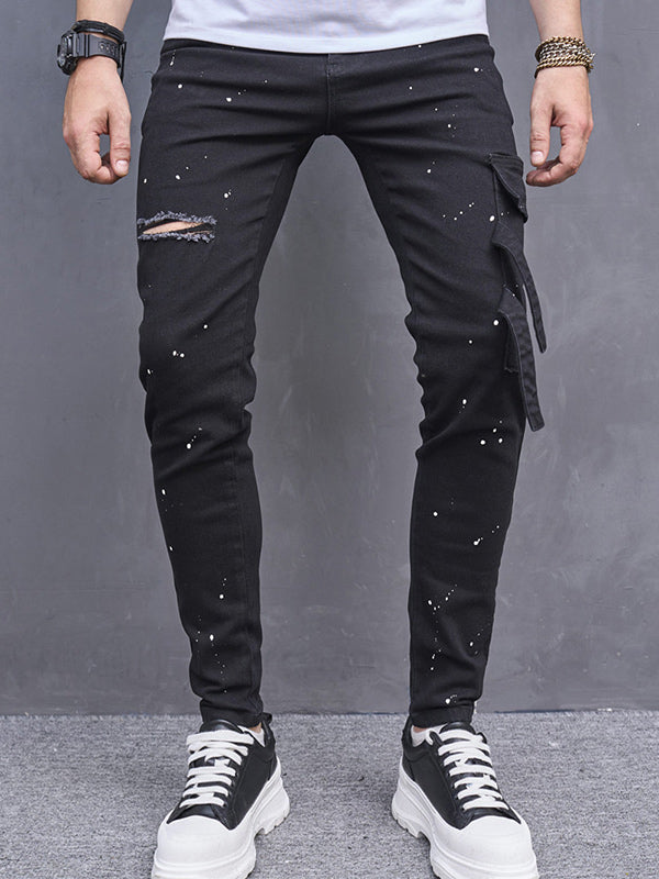 Destroyed Design Jeans black