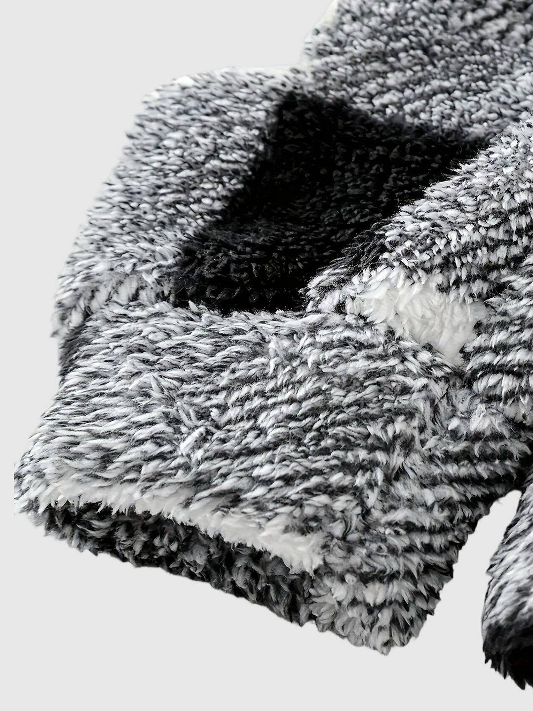 Men's Plaid Casual Fashion Fluffy Fleece Hoodie