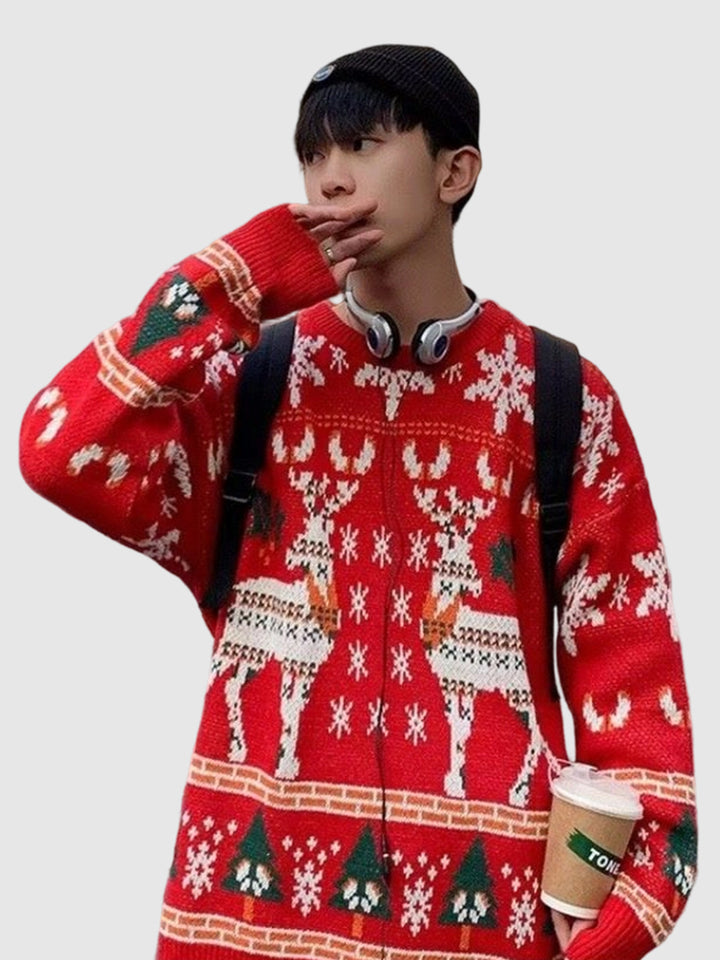Men's Christmas Winter Deer Warm Sweater