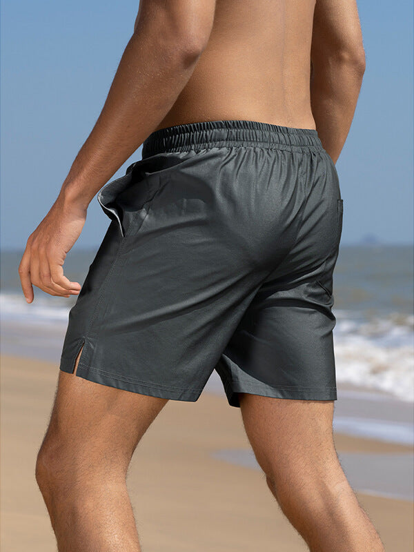 Men's Solid Color Casual Quick-Drying Beach Shorts