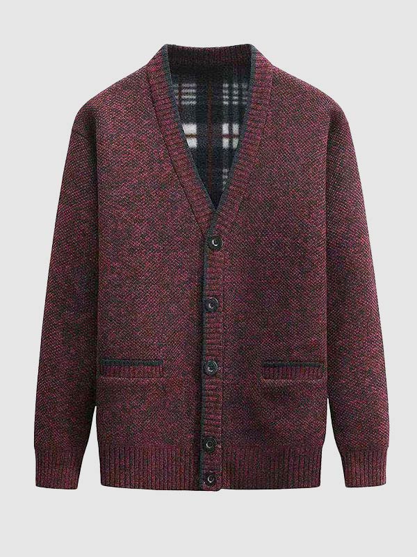 Men's thickened velvet casual sweater jacket