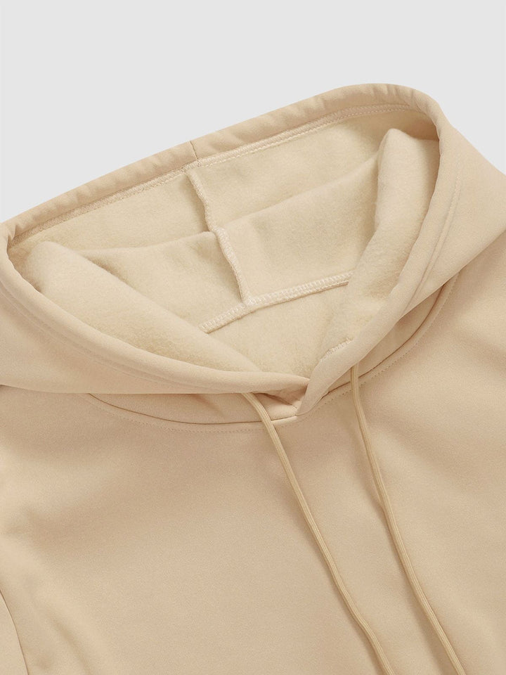 Men's "BROOKLYN" fleece printed letter hoodie khaki