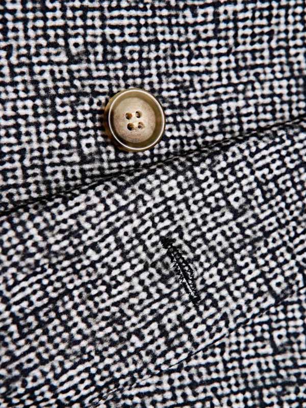 Men's Plaid Wool Blend Casual  Button Blazer