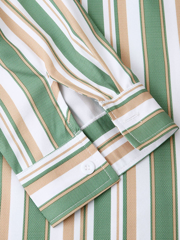 Men's Colorful Striped Long Sleeve Casual Shirt