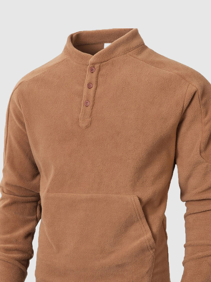 Men's slim-fit long-sleeved stand-up collar simple casual sweatshirt