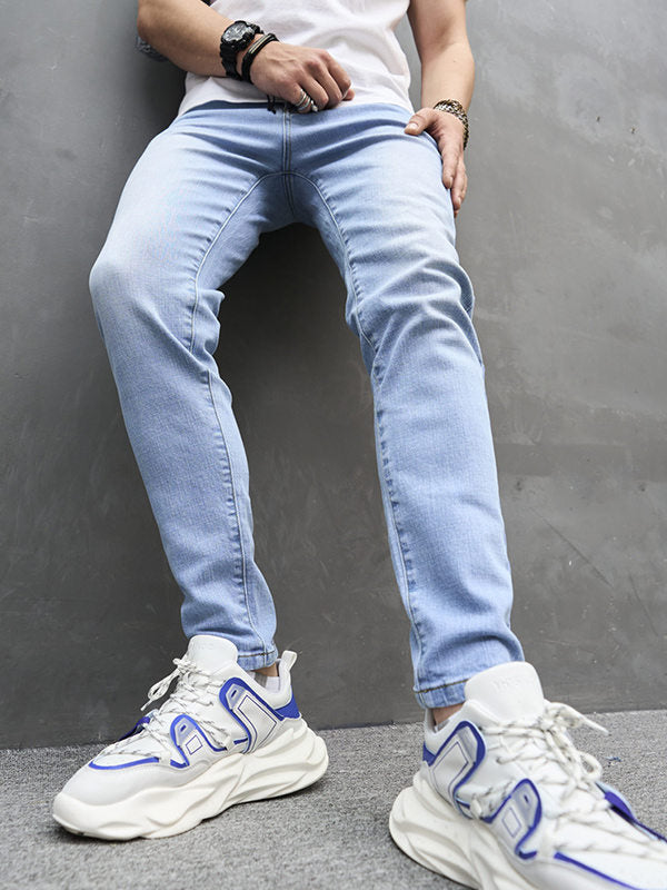 Light  Straight Leg Casual Jeans